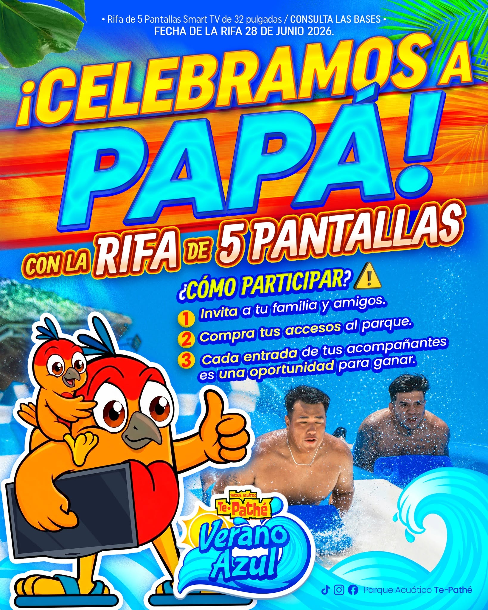 Celebra a Papá este mes de junio en Balneario Te-Pathé